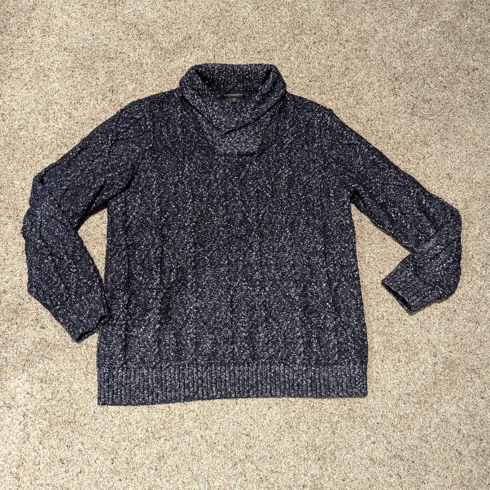 Women's banana Republic XL Yak wool cotton blend oversized turtleneck cable knit